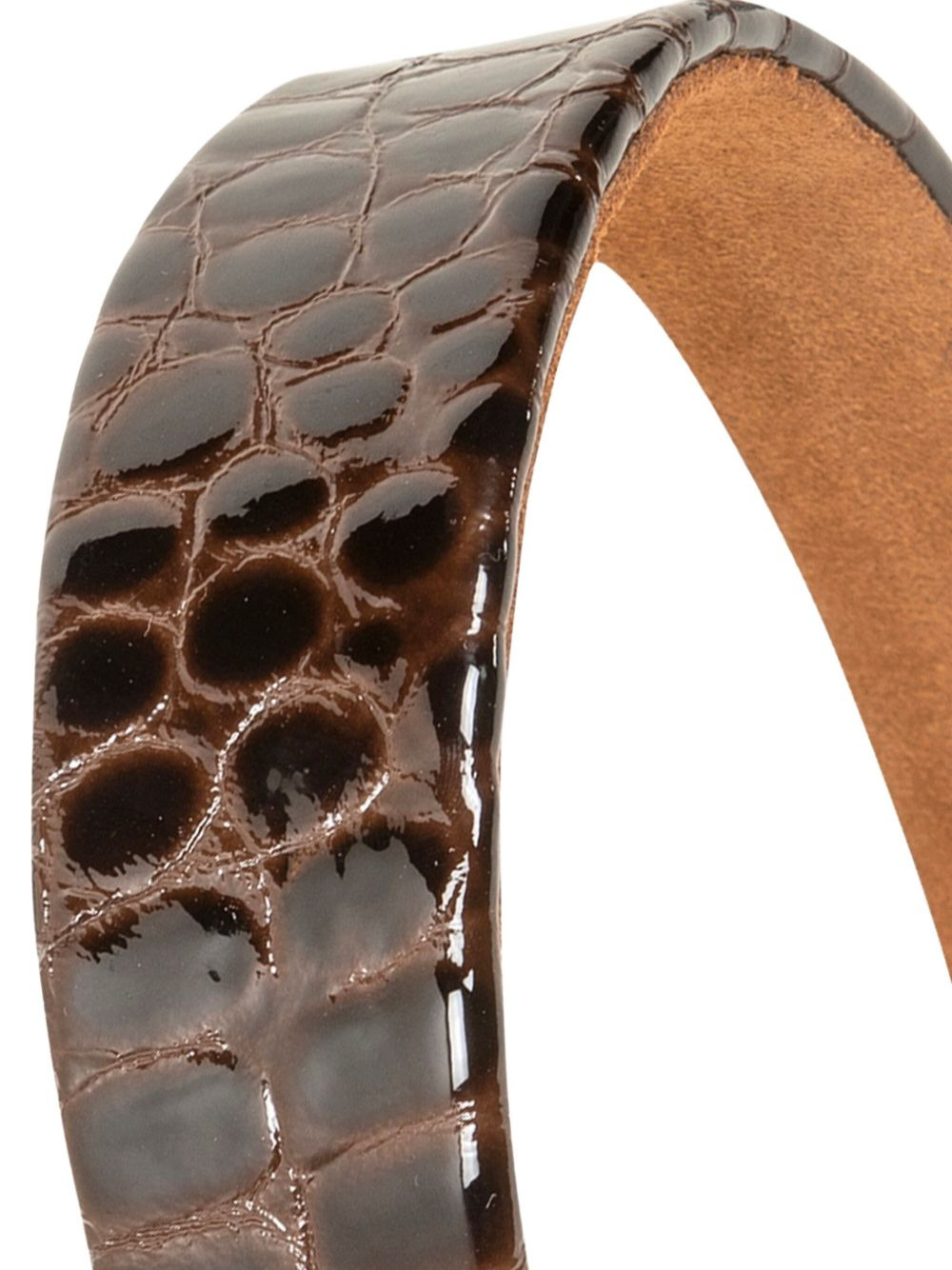 Cruz embossed-crocodile headband - 2
