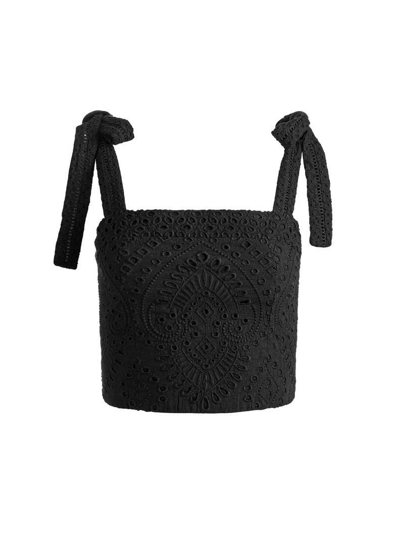 MARINDA EMBROIDERED CROPPED TOP 1