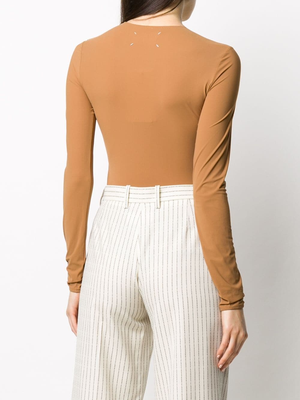 long-sleeve fitted bodysuit - 4