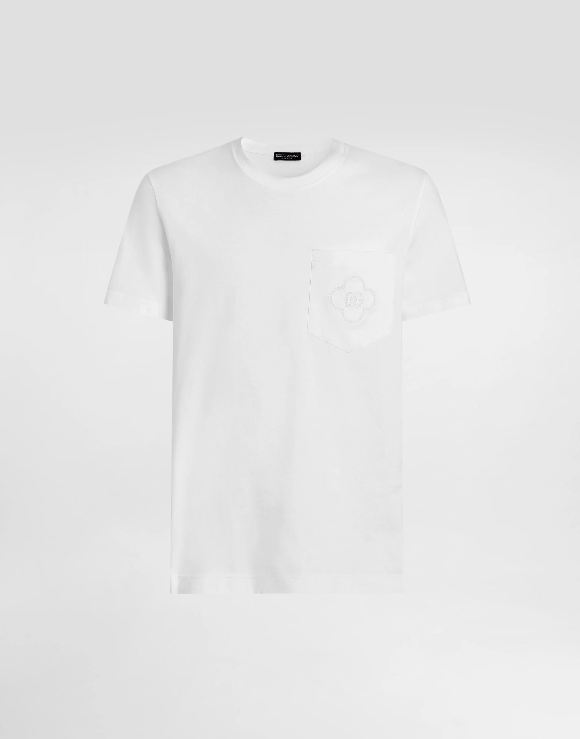 Cotton t-shirt with logo embroidery - 1