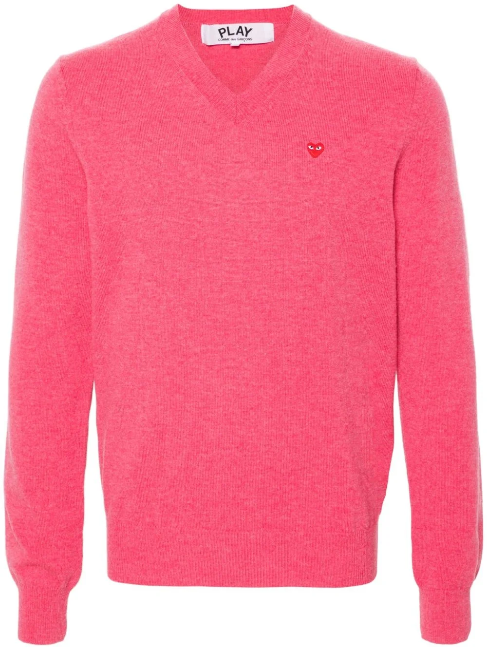 heart-patch wool jumper - 1