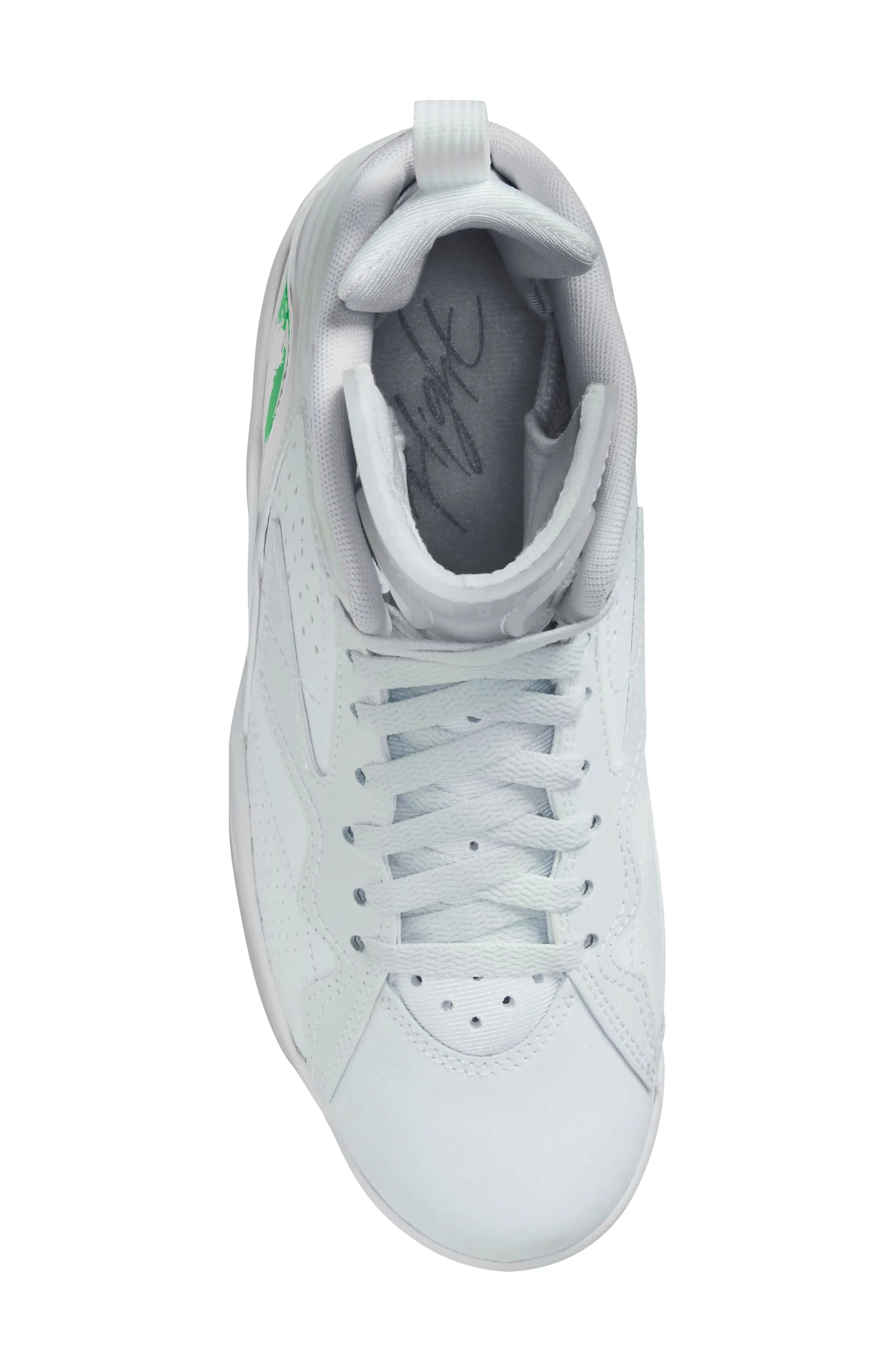 Jumpman 3-Peat Sneaker in Pure Platinum/Black/Green - 2