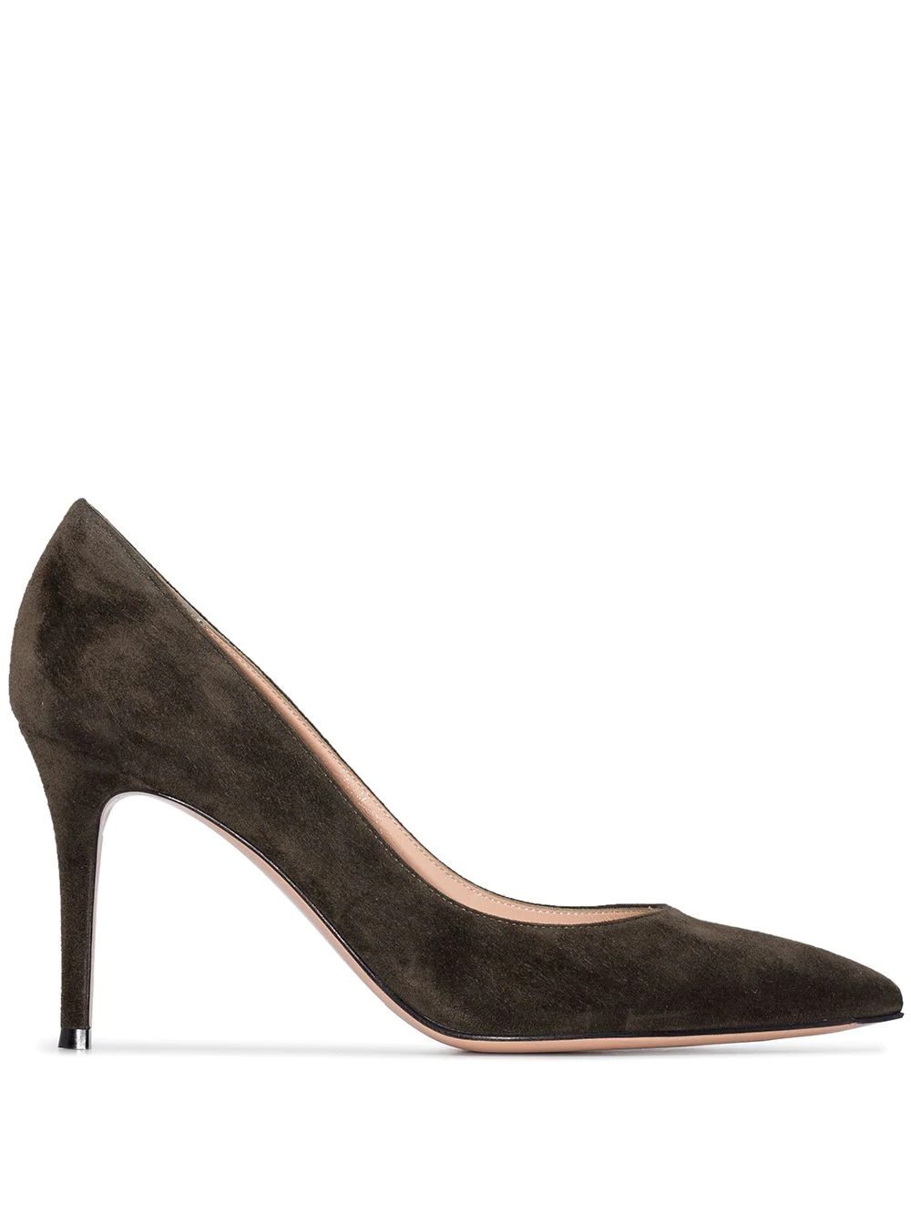 85mm suede point-toe pumps - 1