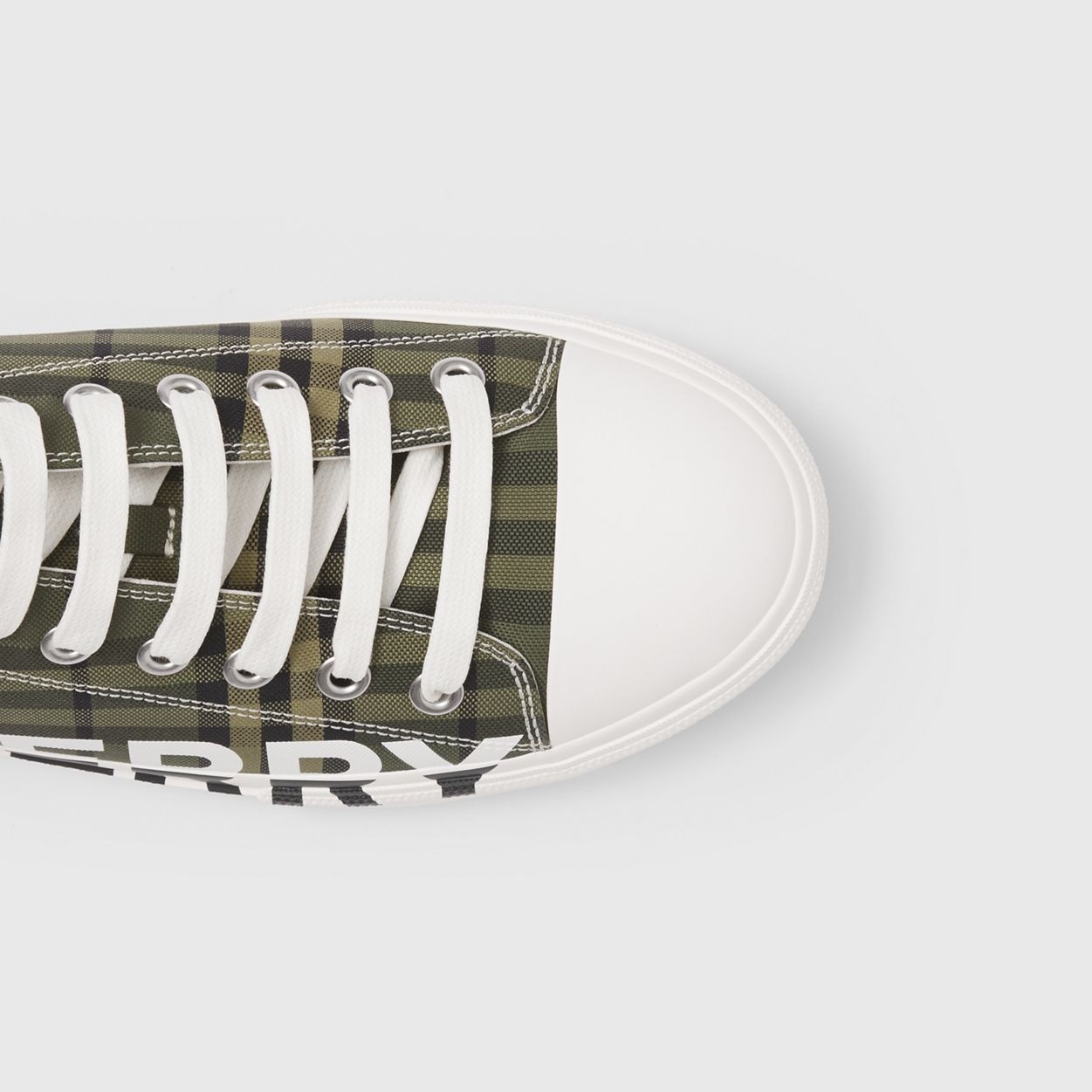 Logo Print Check Cotton Sneakers – Online Exclusive - 3