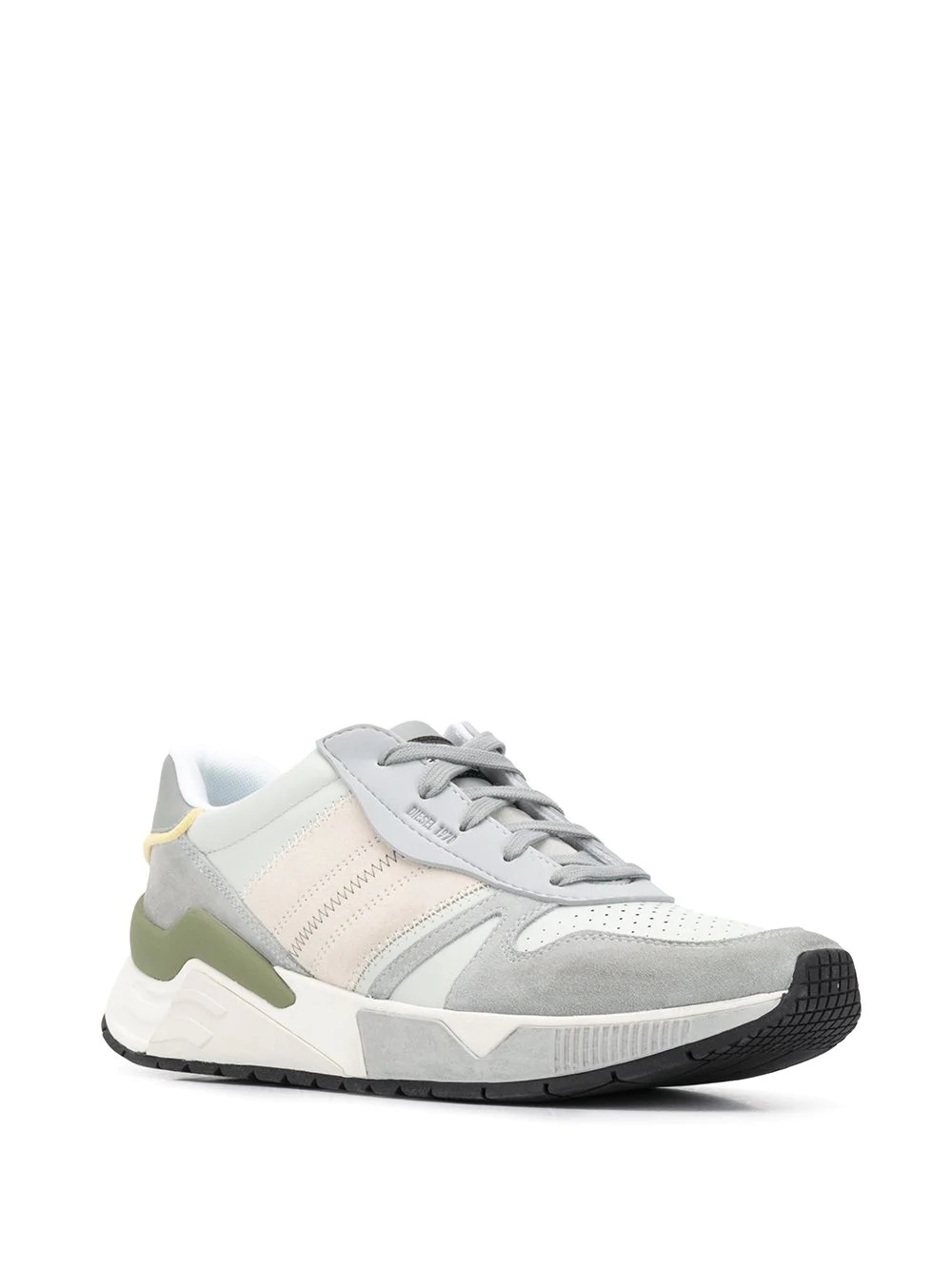 colour block low-top sneakers - 2