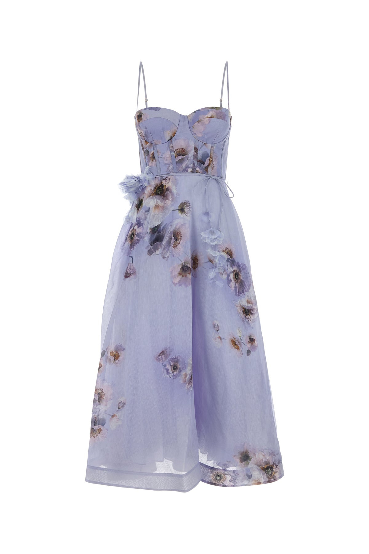Printed linen blend Hypnotic dress - 1