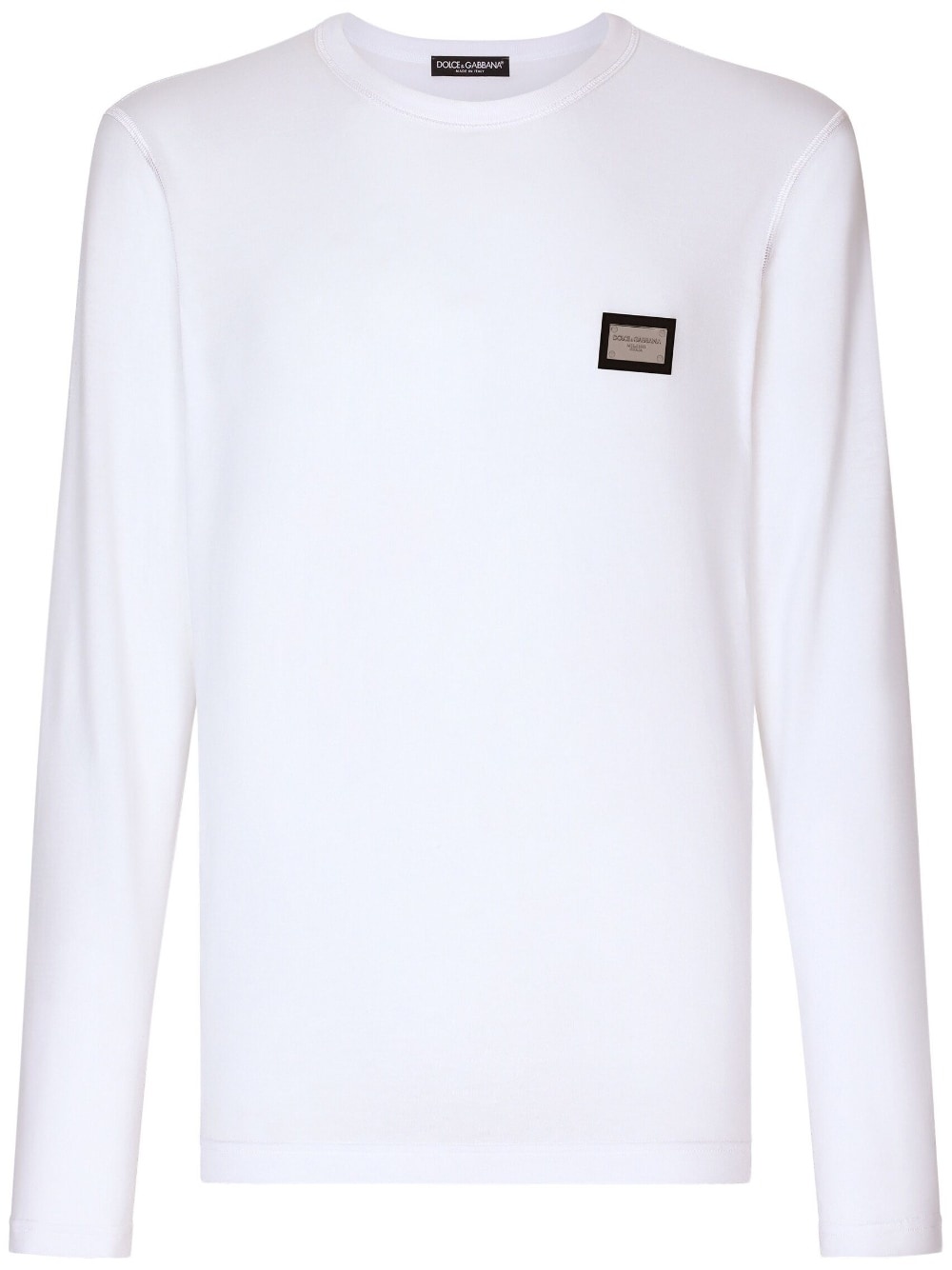logo-plaque long-sleeve T-shirt - 1