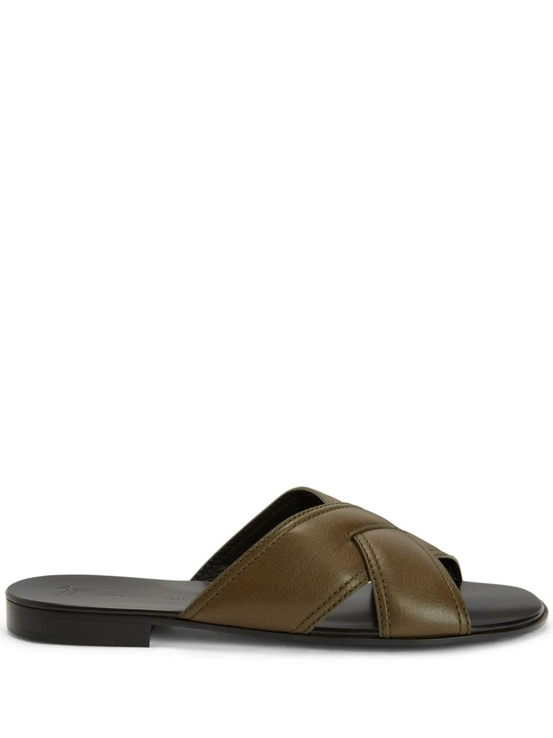 Flavio leather slip-on sandals 1