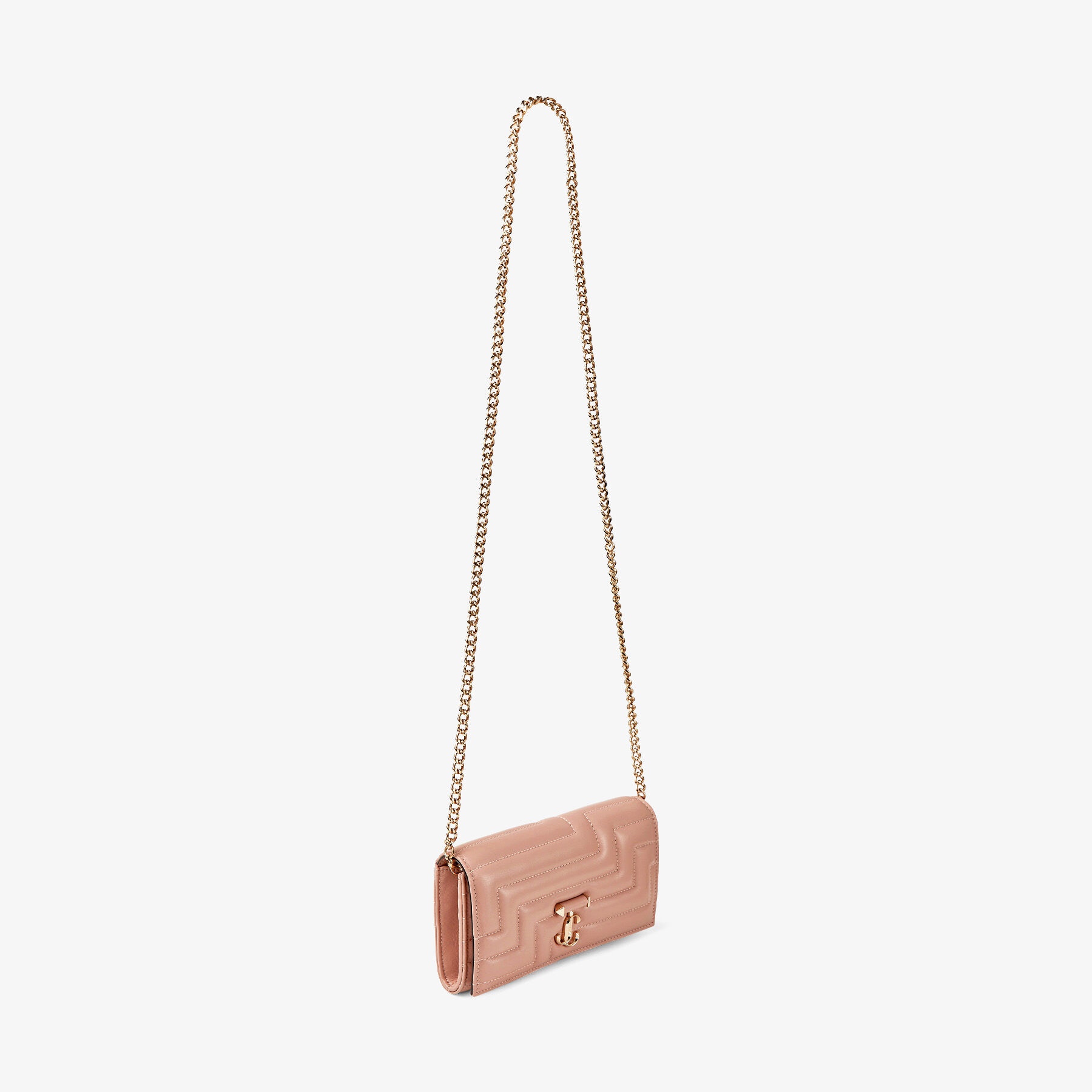 Varenne Avenue Wallet W/Chain
Ballet Pink Quilted Nappa Leather Wallet with Chain - 7