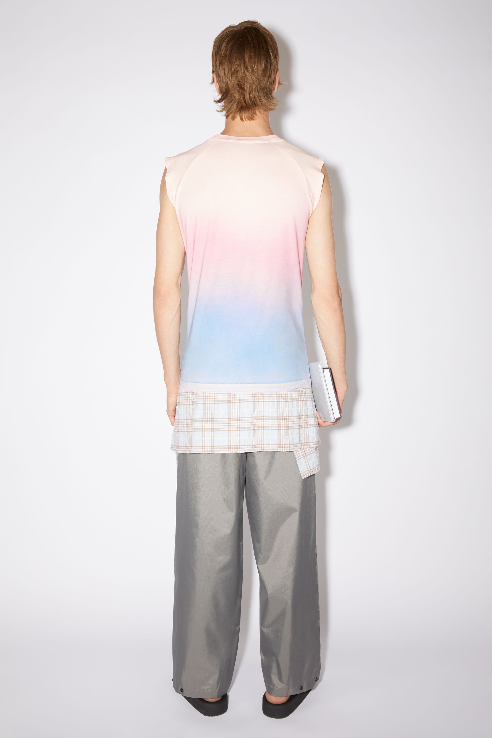 Screen print tank top - Pink/blue - 3
