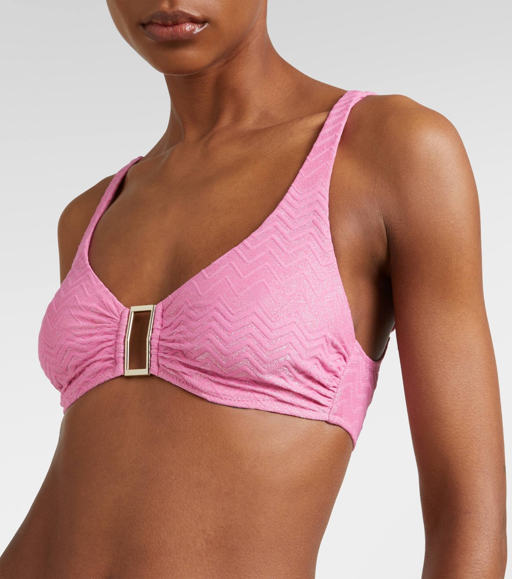 Bel Air chevron bikini top - 4