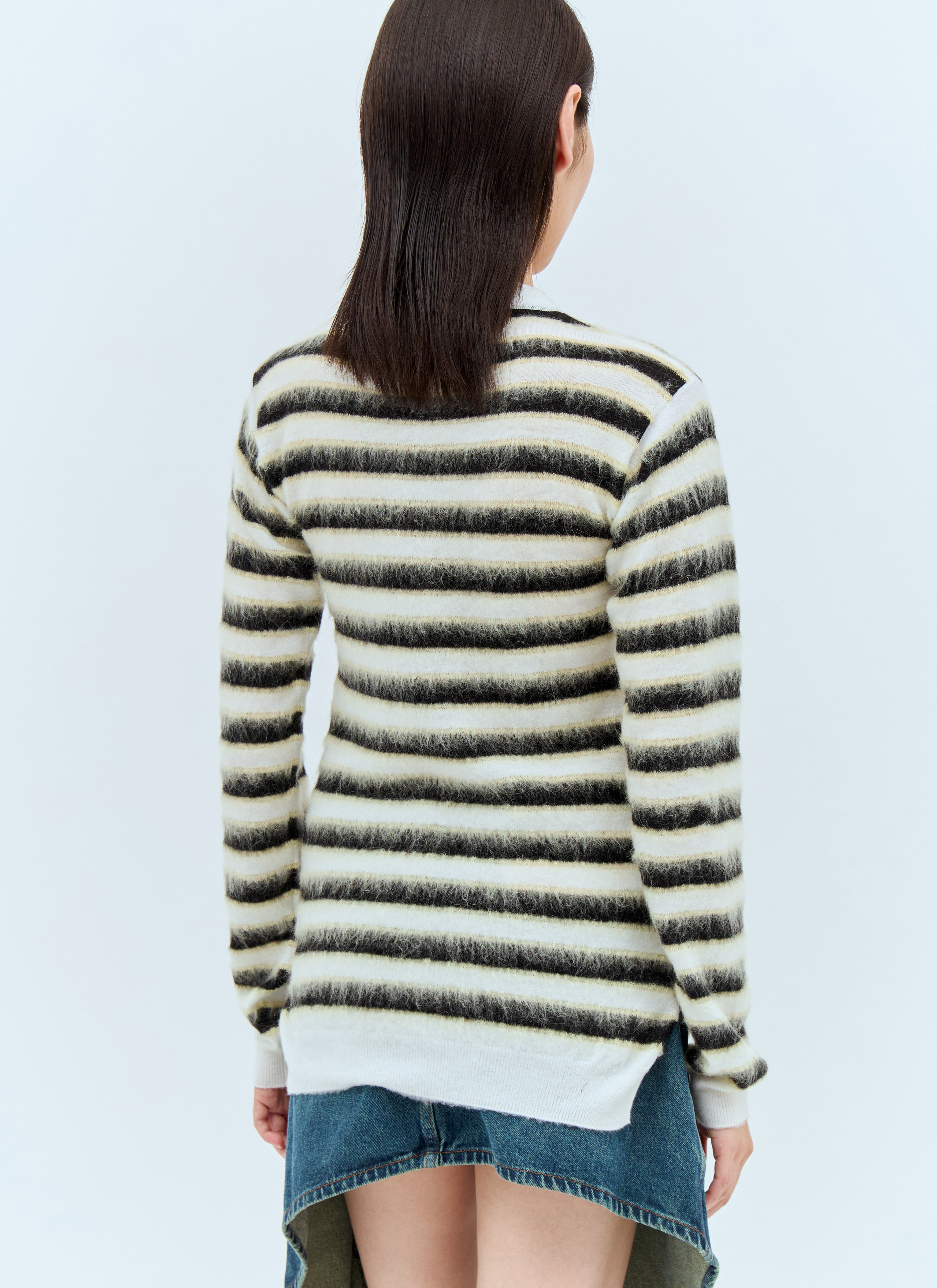 Marni Women Striped Wool-Mohair Sweater - 6
