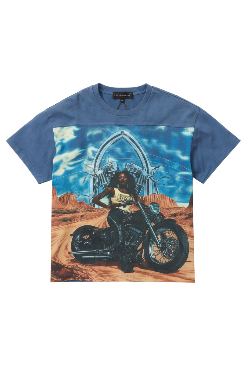 BIKER JERSEY VINTAGE GREY MULTI 1