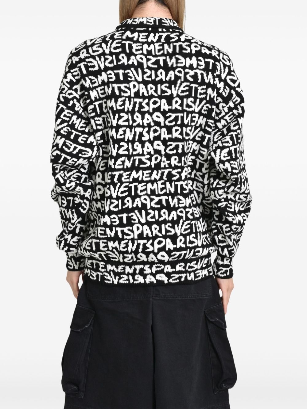 intarsia-logo jumper - 4