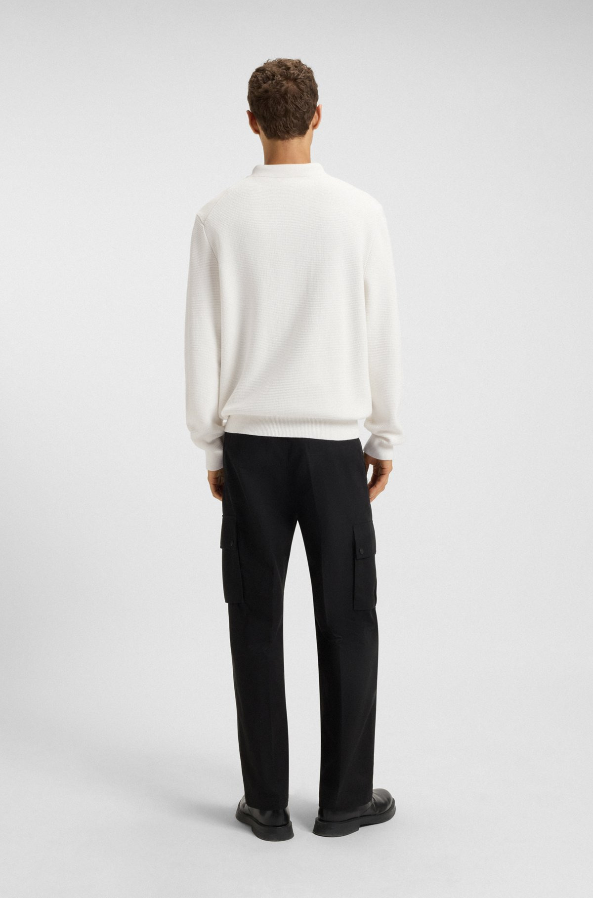 ZIP-NECK KNIT POLO IN INTERLOCK COTTON - 5