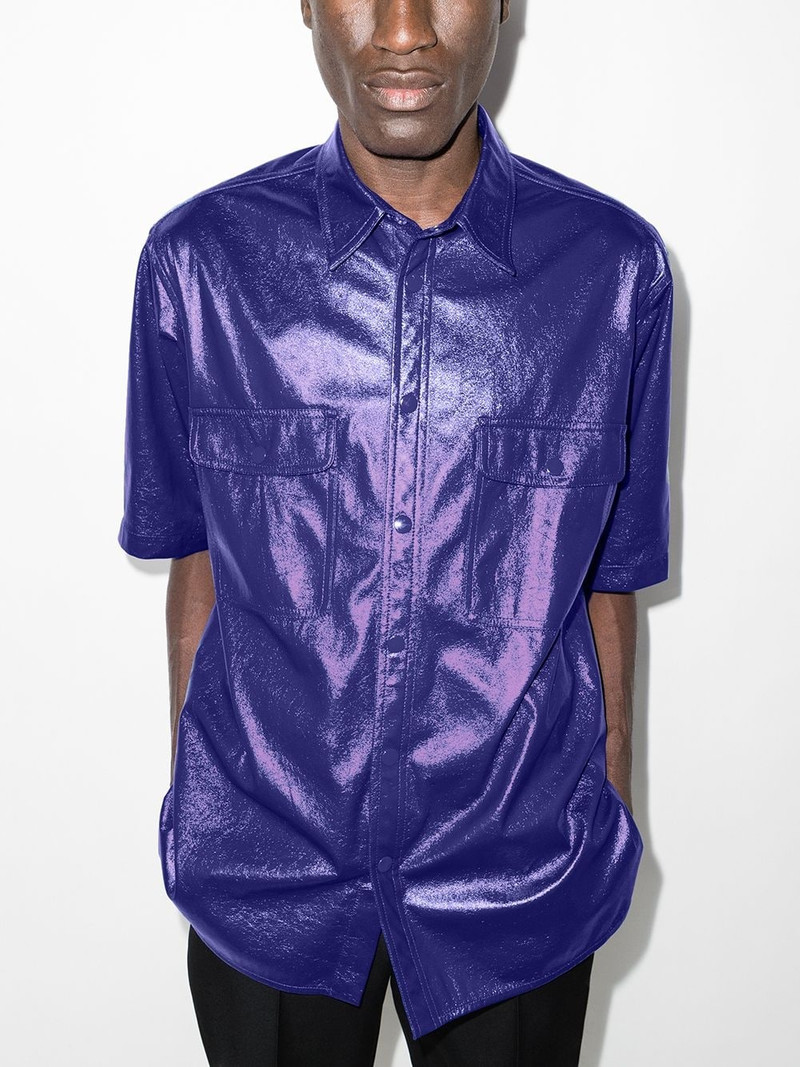 Isabel Marant Gilin faux-leather shirt outlook