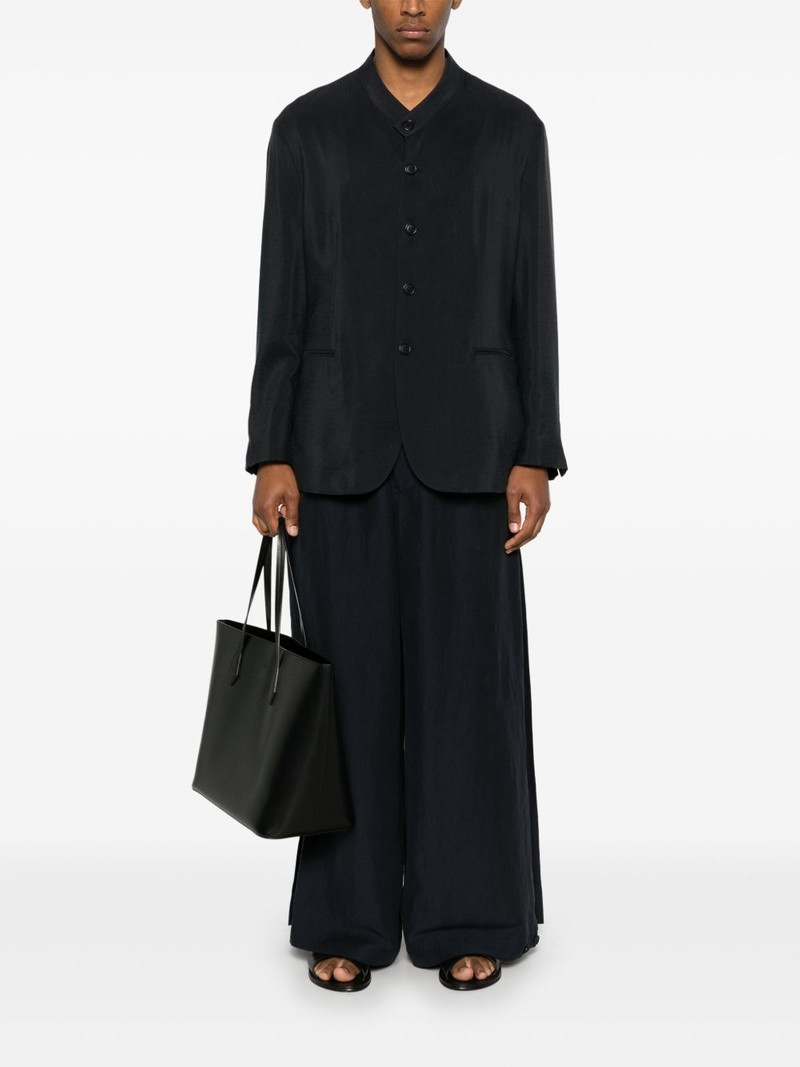 GIORGIO ARMANI band-collar blazer outlook