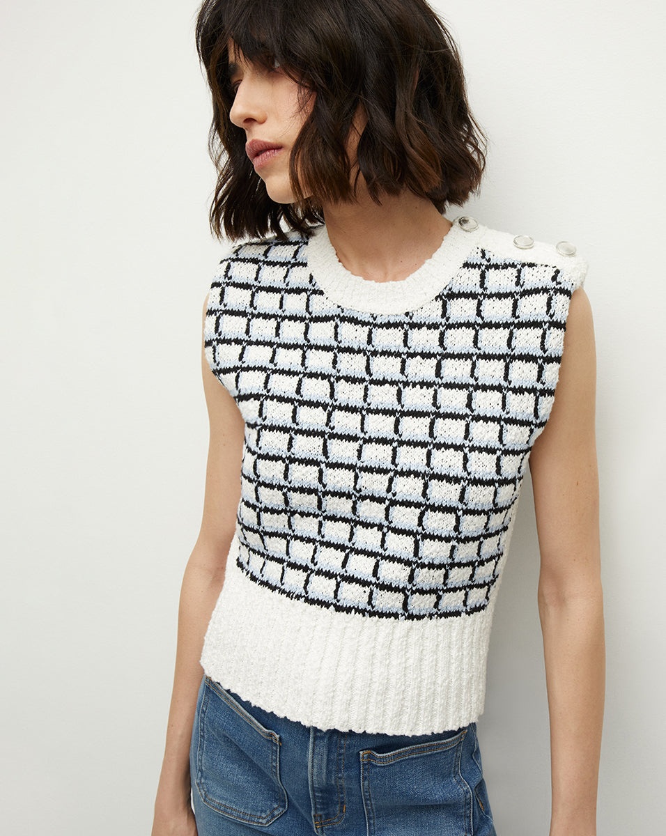 NAZIFE COTTON SWEATER TANK - 2