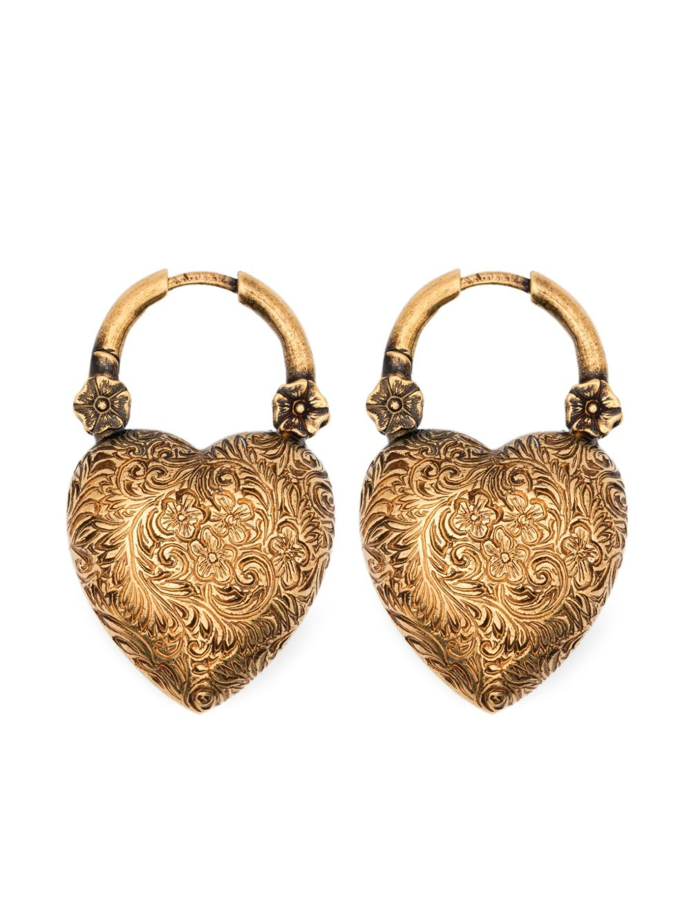 heart-shaped drop earrings - 1