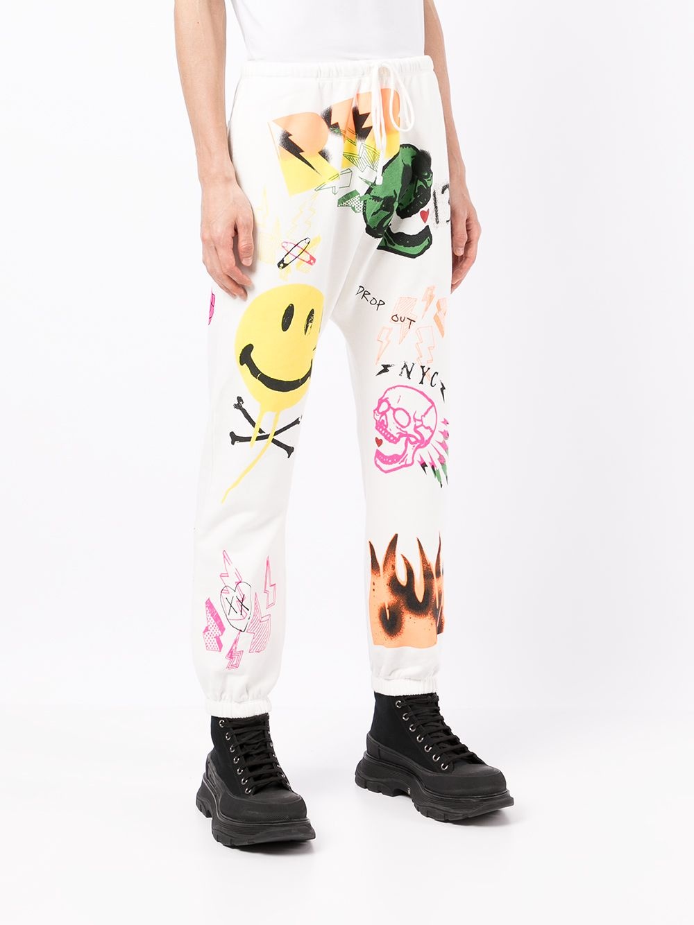 graffiti-print track pants - 3