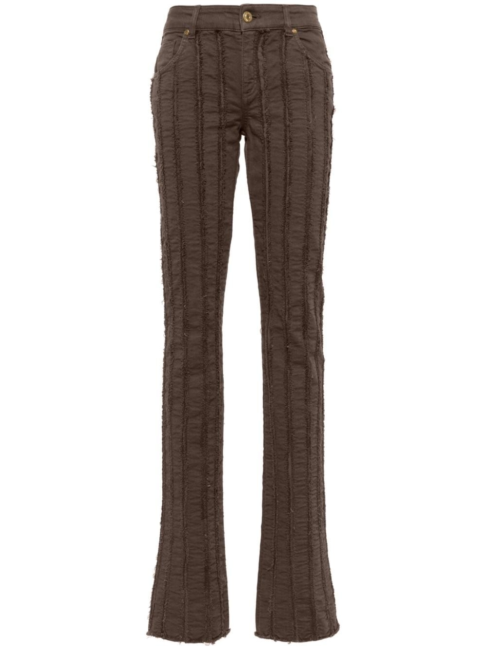 striped straight-leg trousers - 1