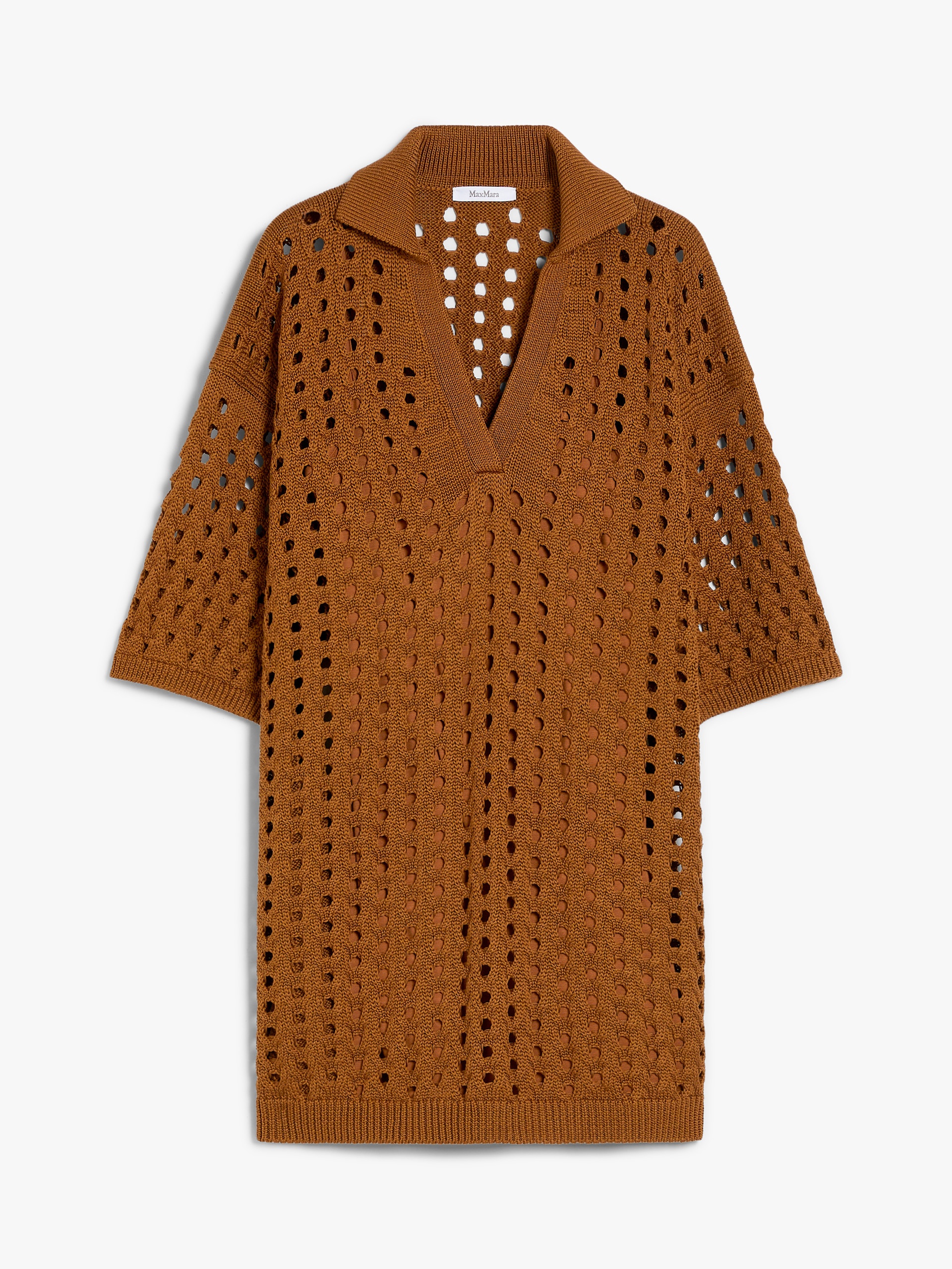 Max Mara URNA Mesh short dress in cotton | REVERSIBLE