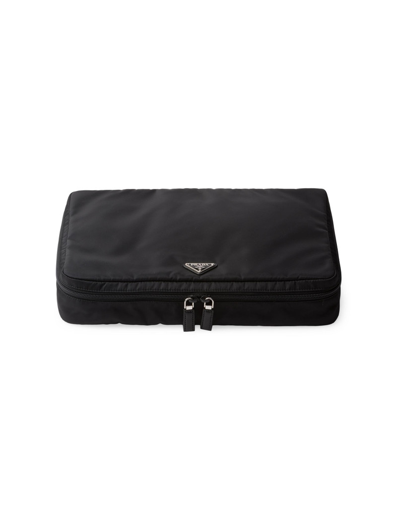 Women's Large Re-Nylon Zipper Pouch - Black 1