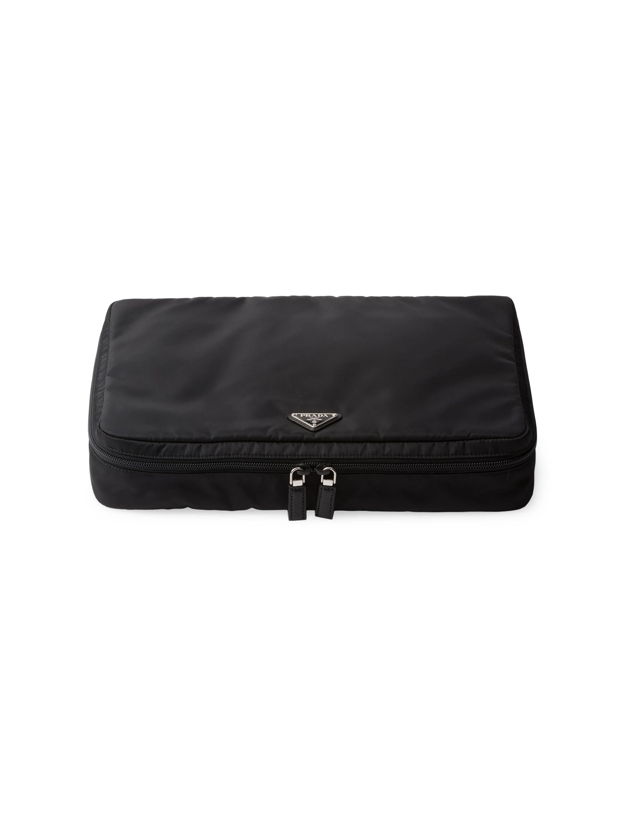 Women's Large Re-Nylon Zipper Pouch - Black - 1