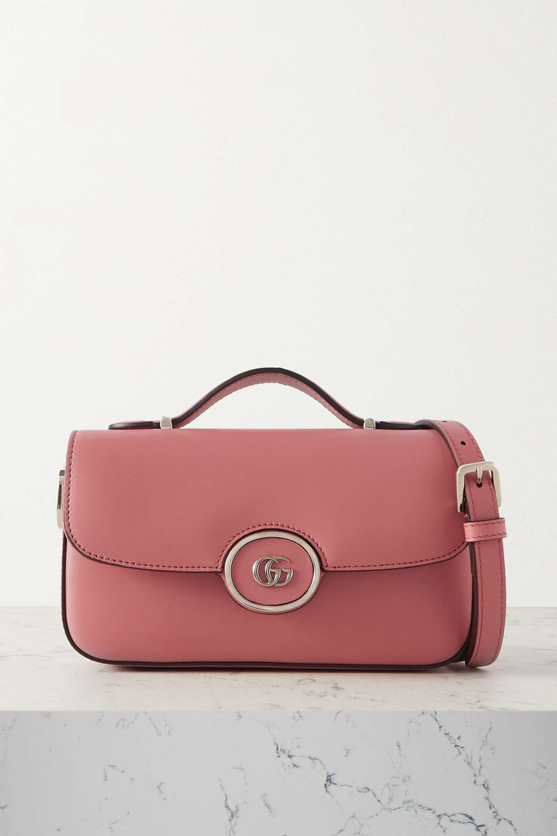Embellished leather shoulder bag - 1
