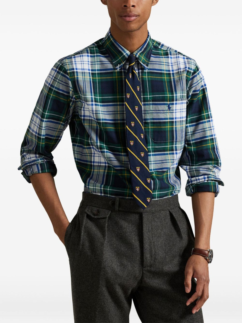plaid-pattern patch-pocket shirt 3