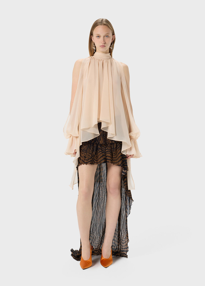 ASYMMETRICAL CHIFFON BLOUSE 5