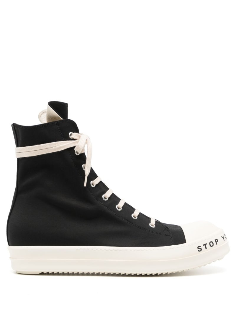 zip-up hi-top sneakers - 1