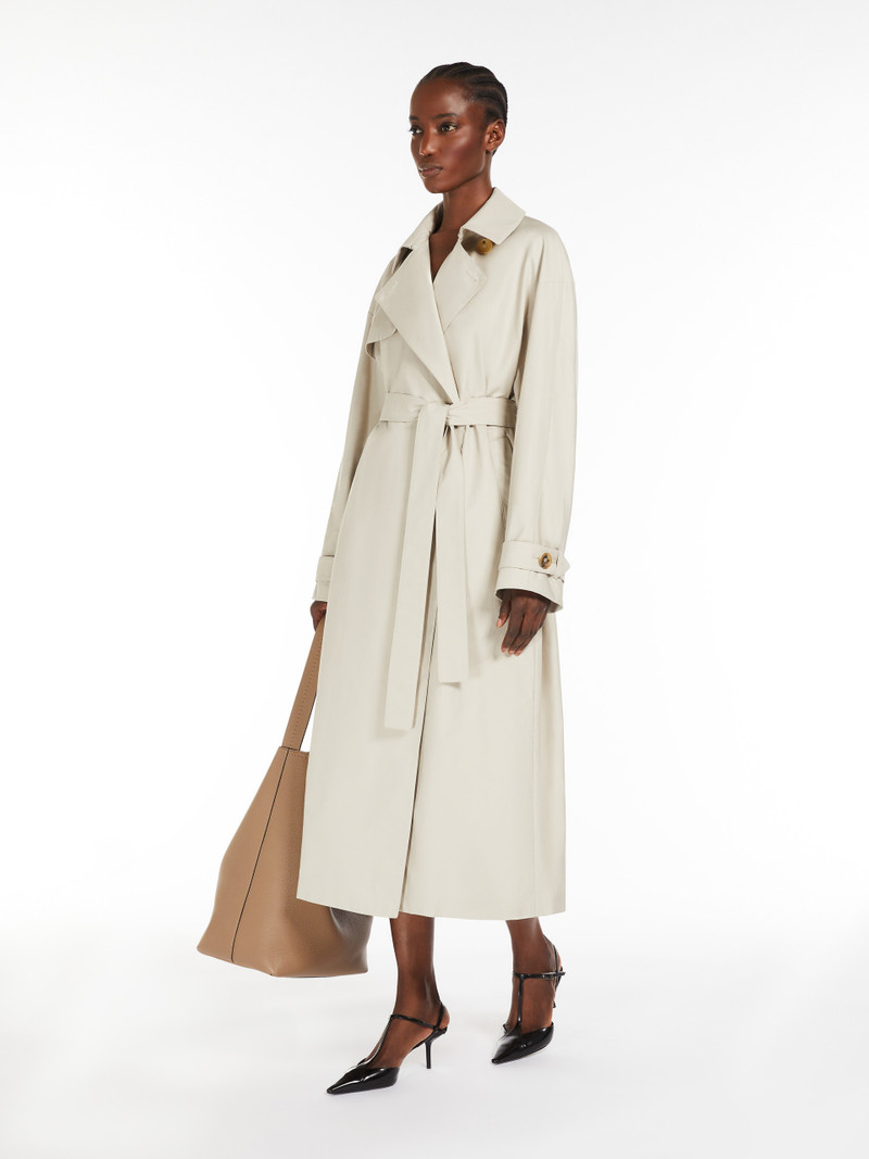 Max Mara STRENCH Water-repellent twill trench coat outlook