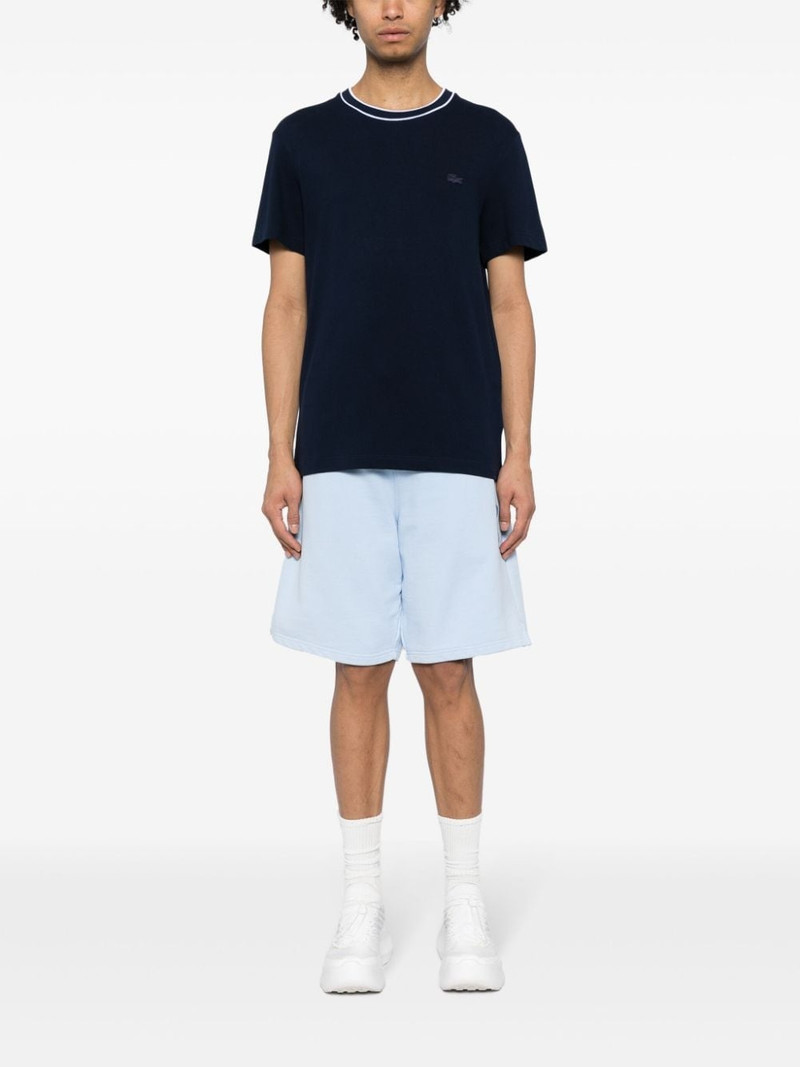 LACOSTE crocodile-appliquÃ© crew-neck T-shirt outlook