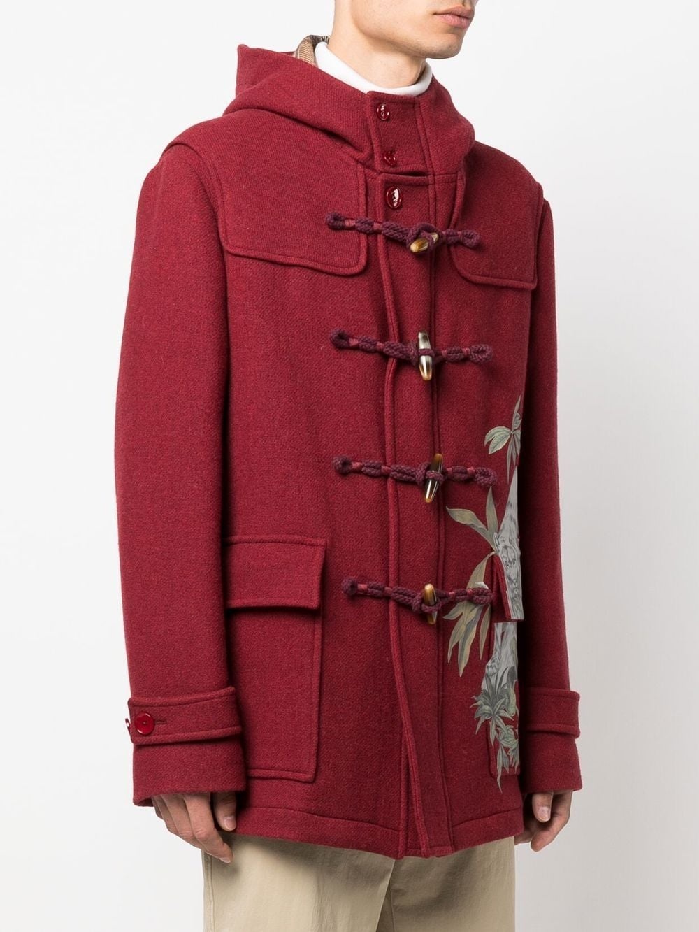 TIGER-PRINT DUFFLE COAT - 2