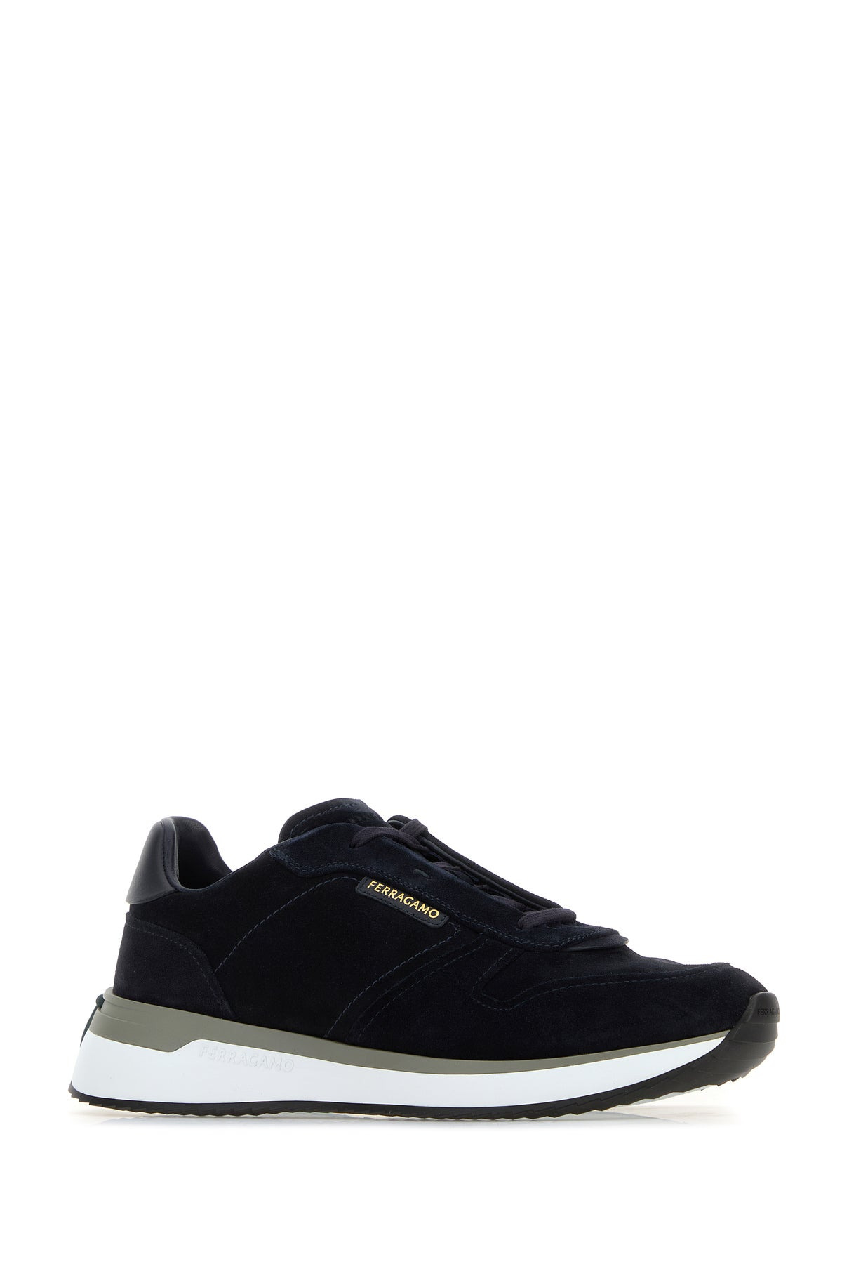 Dark blue suede sneakers - 2