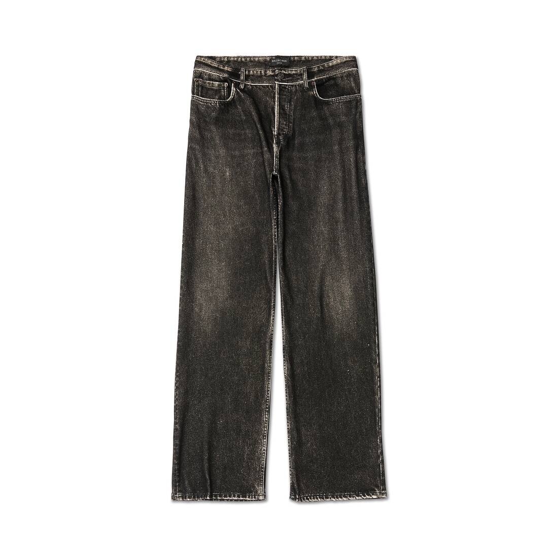 BALENCIAGA Denim Trompe L'œil Pants in Black | REVERSIBLE