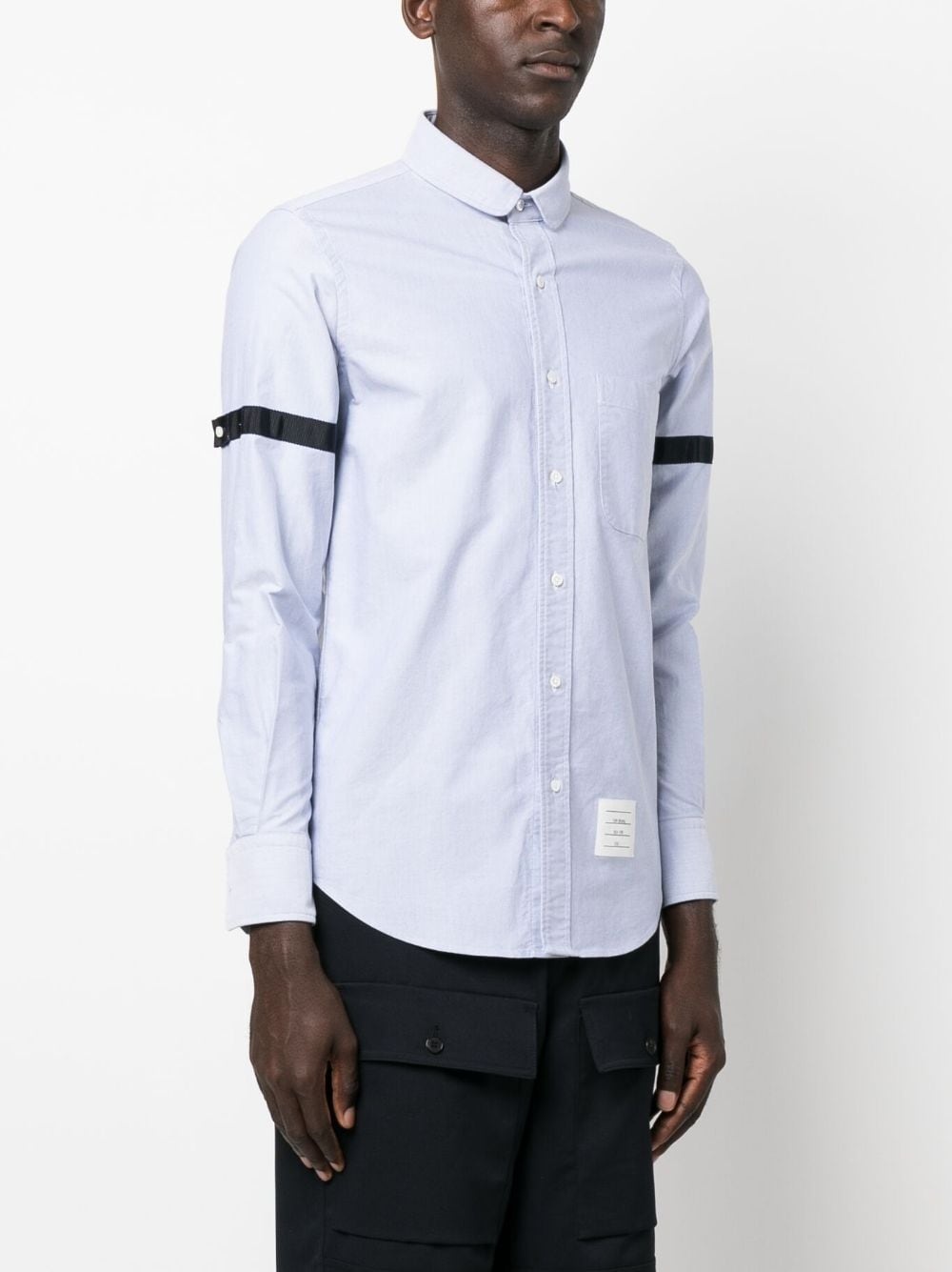 grosgrain-armband poplin shirt - 3