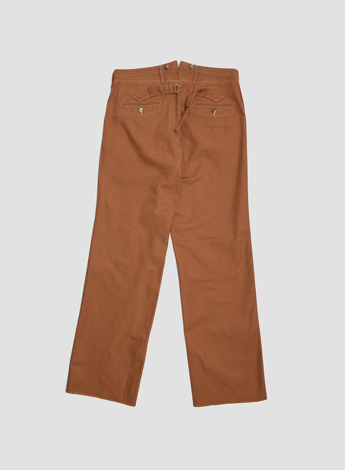 Adjustable Costume Duck Style Baggy Pants Brown - 3