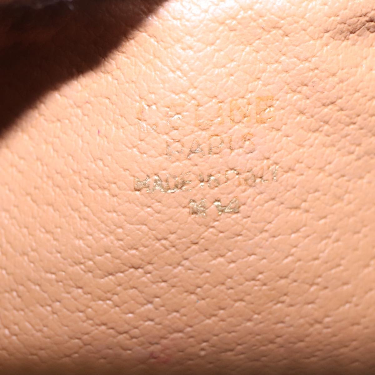 CELINE Macadam Canvas Hand Bag Pvc Leather Gold Brown - 12