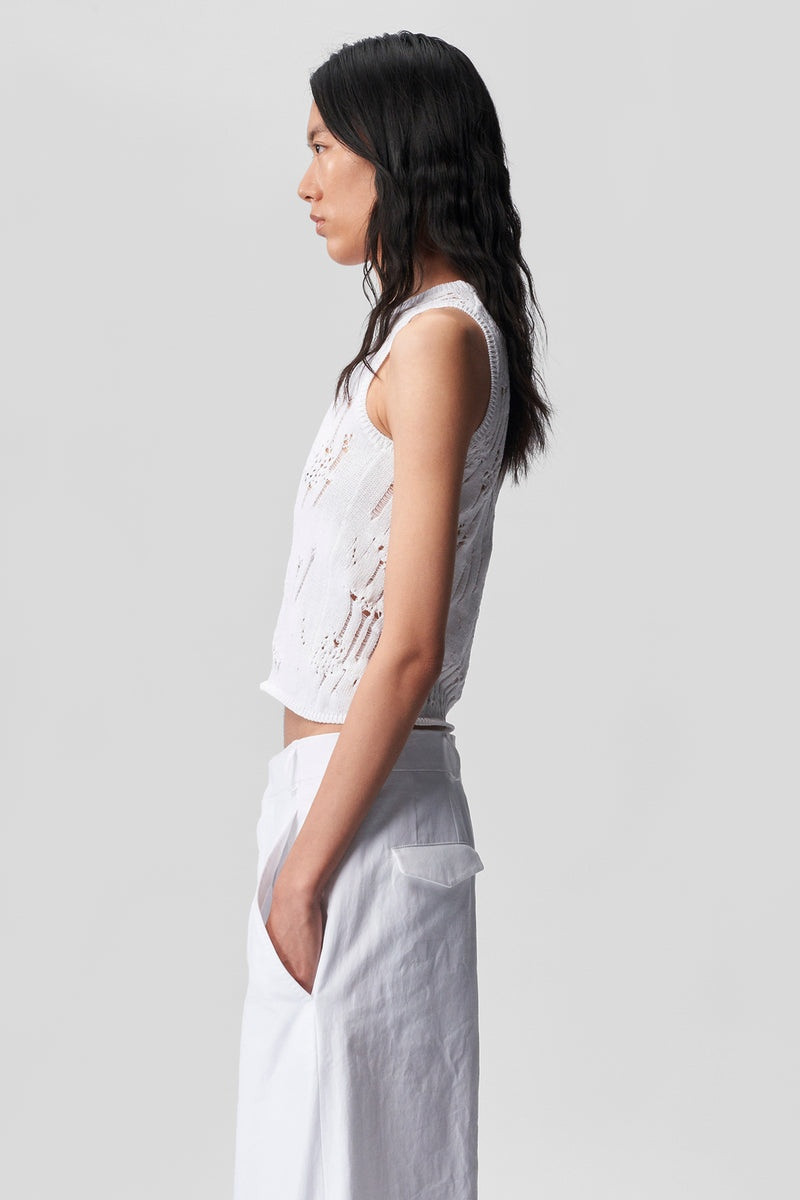 Ann Demeulemeester Barbel Ladder Stitch Top outlook