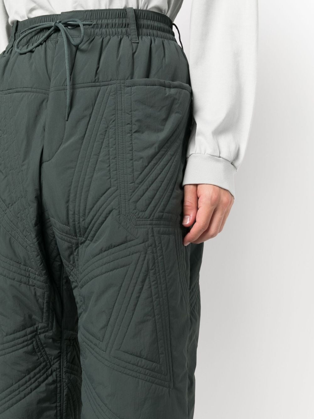 quilted drawstring-waist trousers - 5