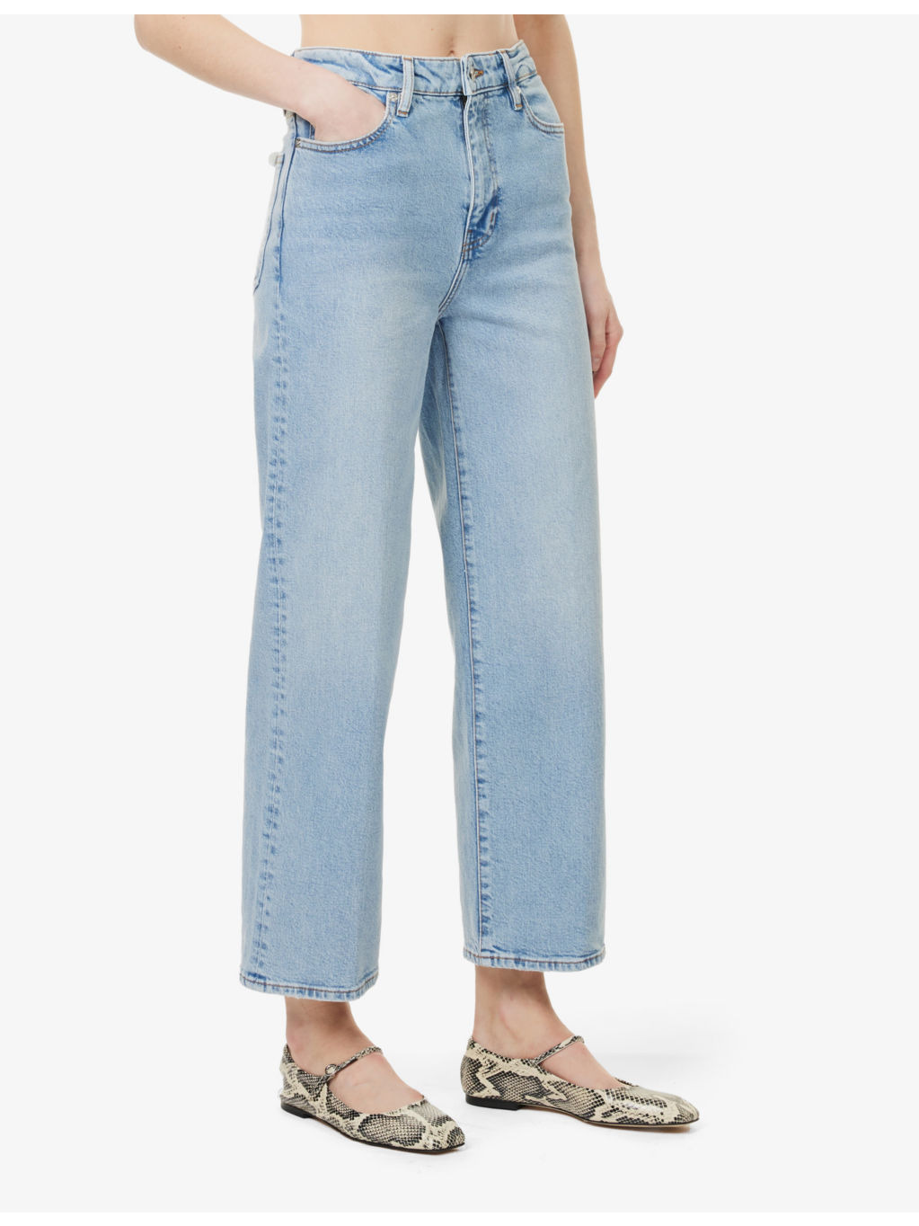 The Wide Five-Pockets Wide-Leg High-Rise Stretch-Denim Jeans - 3