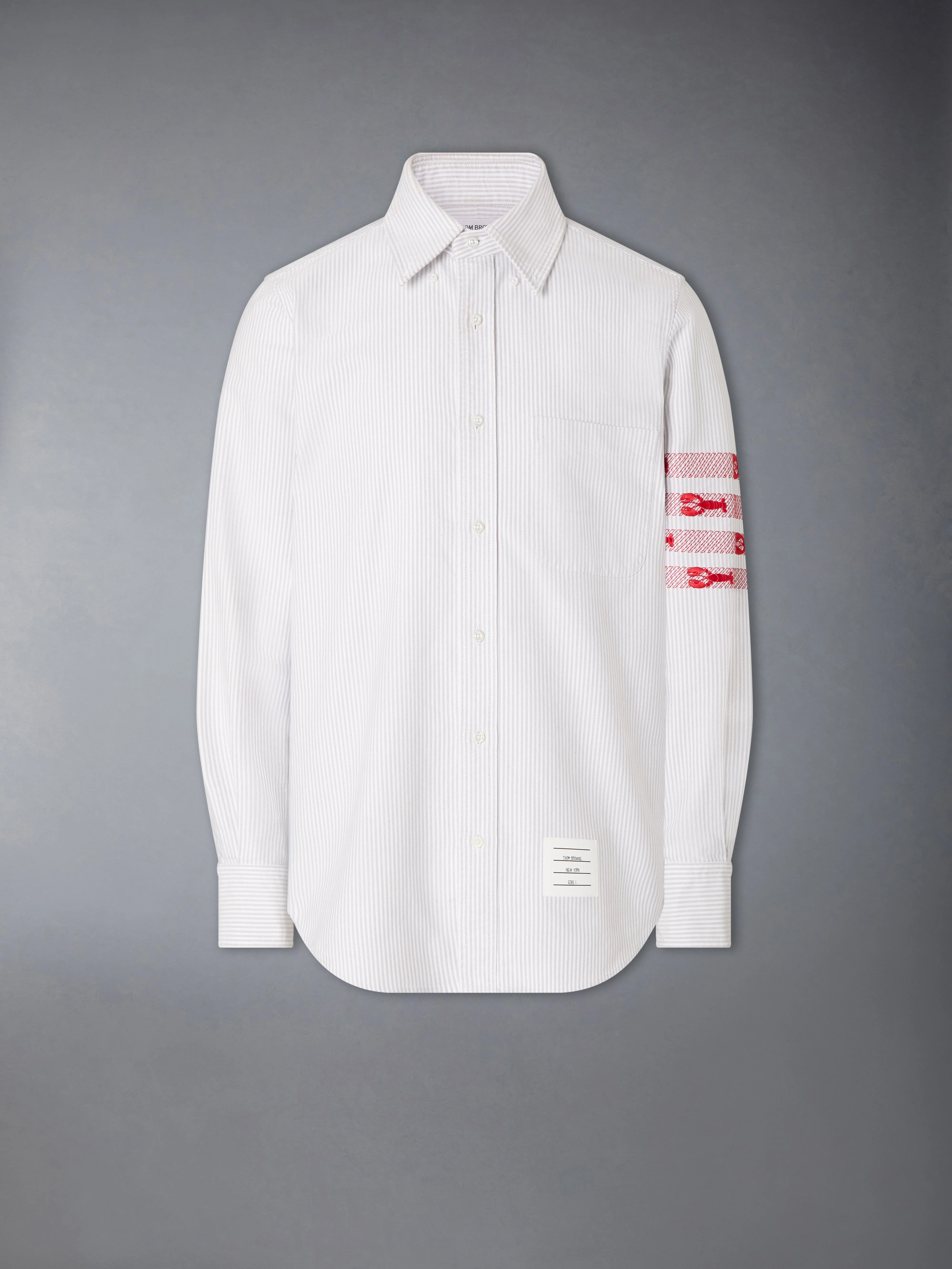 UNIVERSITY STRIPE 4-BAR LOBSTER OXFORD SHIRT - 1