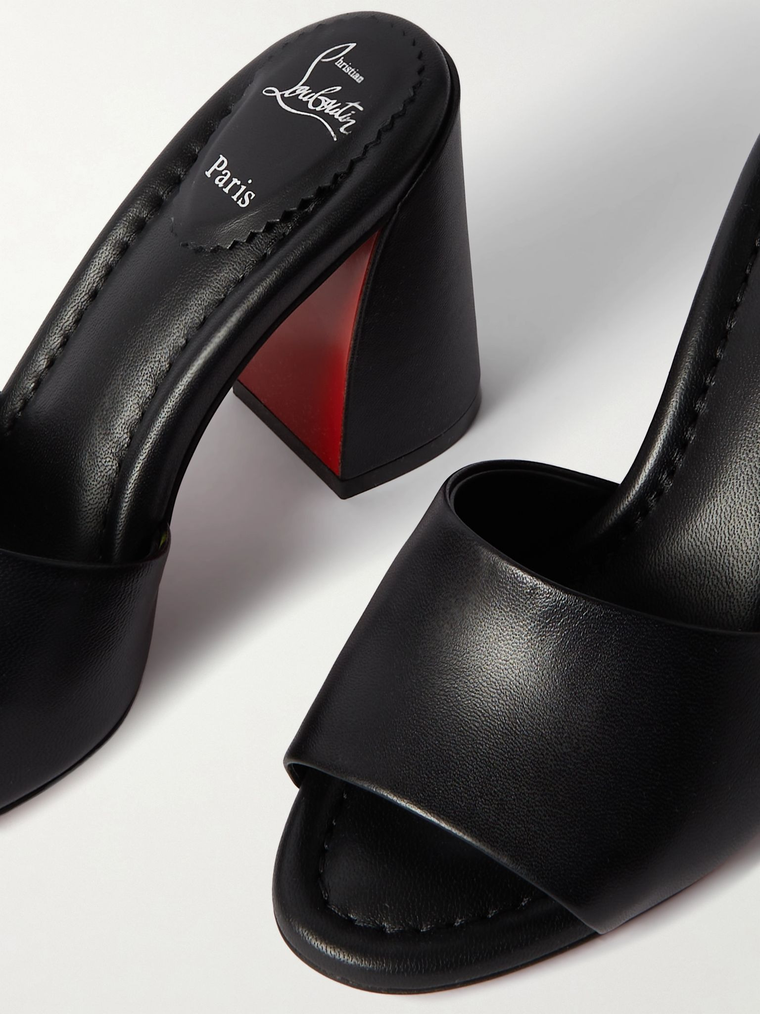 Jane 85 leather mules Black - 4
