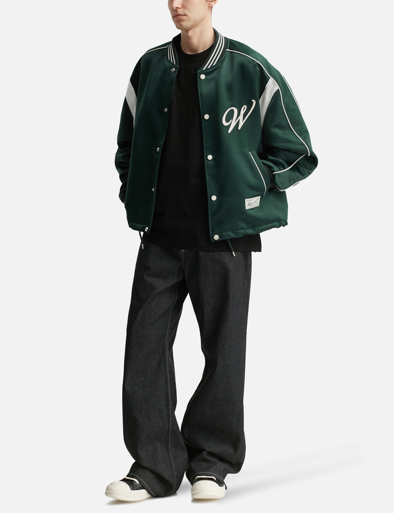 Wooyoungmi SCRIPT LOGO BASEBALL JACKET outlook