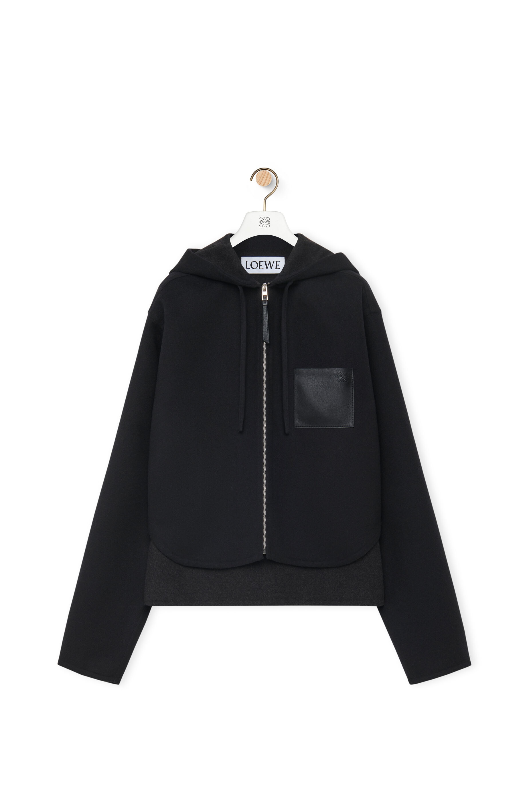 Hooded jacket in wool - 1