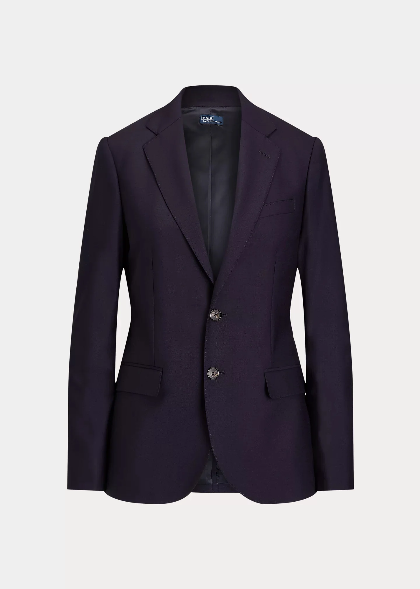 Single-Breasted Stretch Wool Blazer - 1