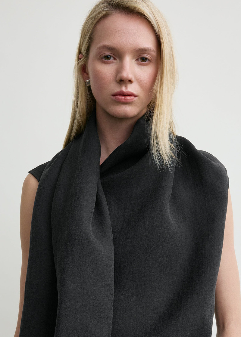 Scarf blouse black 5