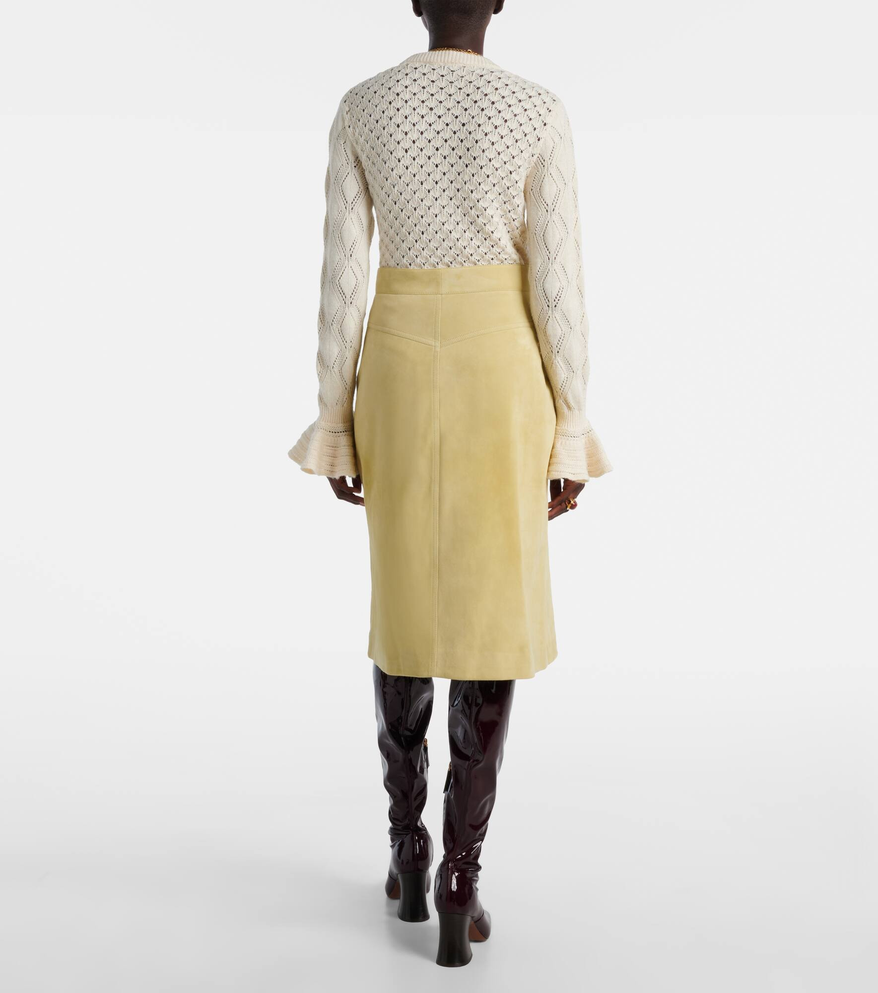 Suede midi skirt - 3